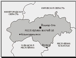 Покажи где находится йошкар ола. Границы Республики Марий Эл на карте. Город Волжск Республика Марий Эл карта.