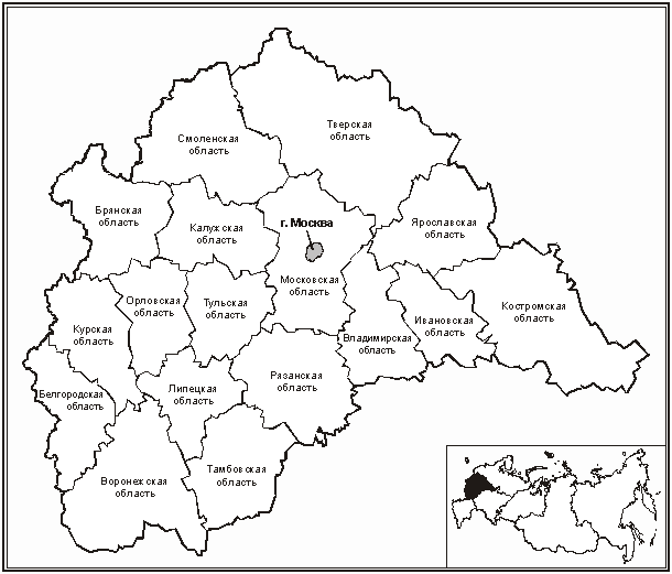 Гомельская область контурная карта