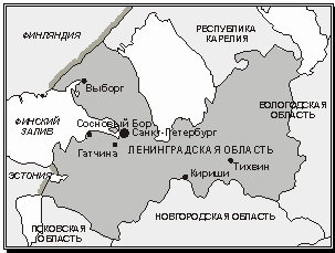 Карта Ленинградской области